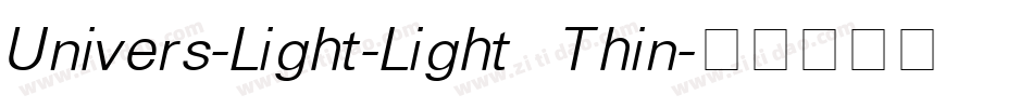 Univers-Light-Light Thin字体转换